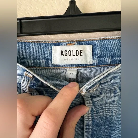 AGOLDE Riley High Rise Straight Crop Size 26 in Frequency - Picture 3 of 8